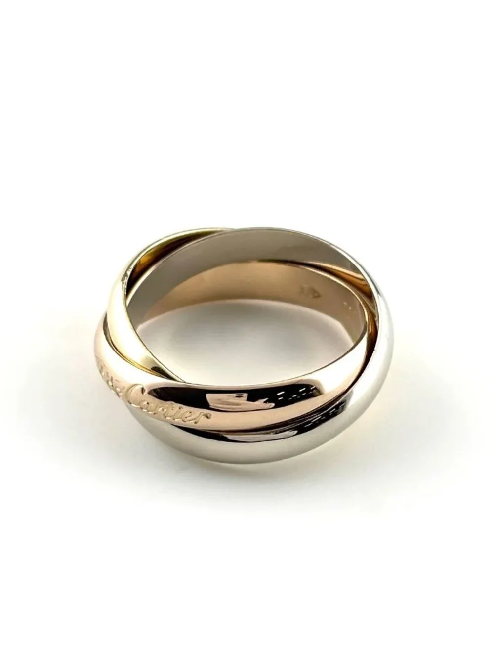 Cartier Trinity Yellow Gold Pink White Ring Three